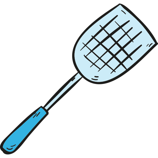 Fly swatter Hand Drawn Color icon