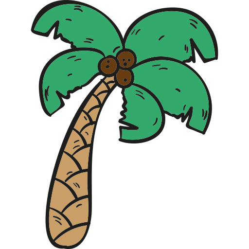 palma Hand Drawn Color icona