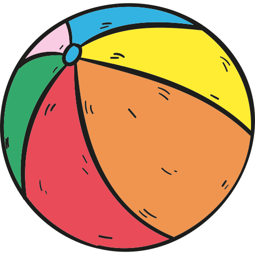 piłka plażowa Hand Drawn Color ikona