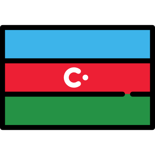 azerbejdżan Flags Rectangular ikona
