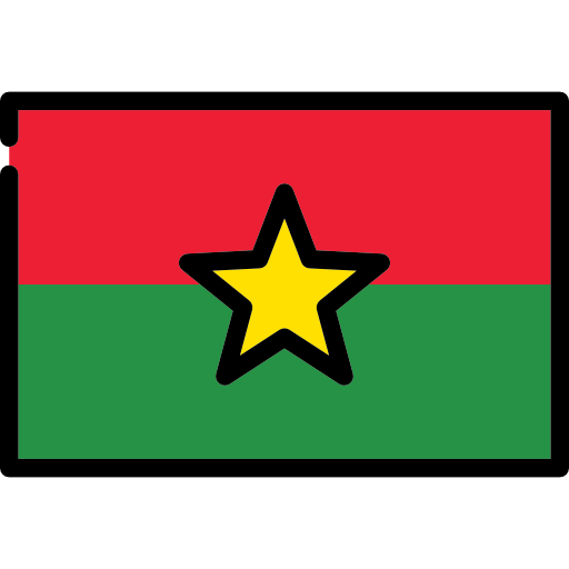 burkina faso Flags Rectangular icoon