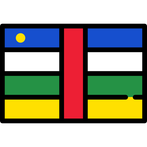 république centrafricaine Flags Rectangular Icône