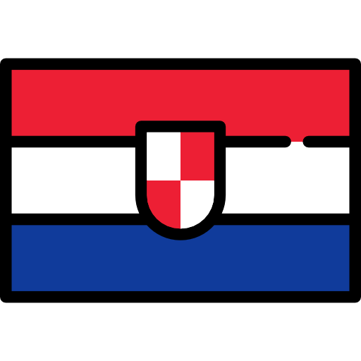 croatie Flags Rectangular Icône