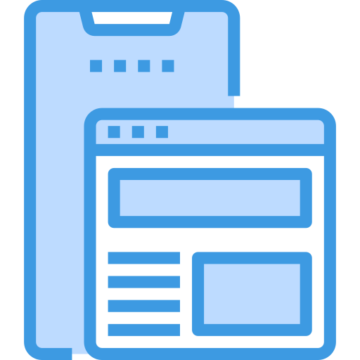 Web design itim2101 Blue icon