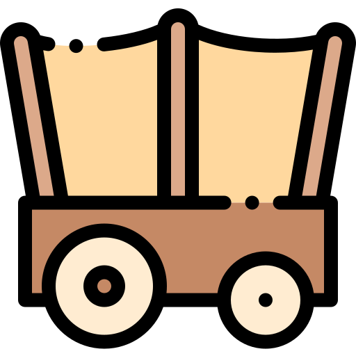 Wagon Detailed Rounded Lineal color icon
