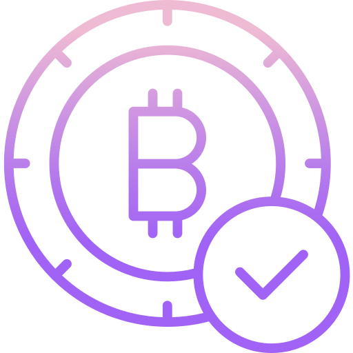 bitcoin Icongeek26 Outline Gradient Ícone