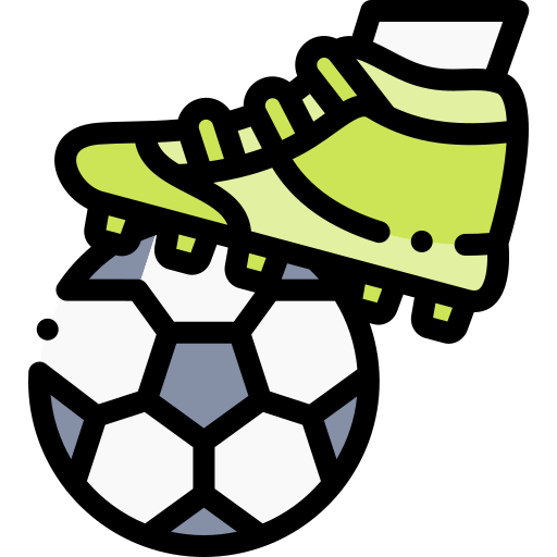 Soccer Detailed Rounded Lineal color icon