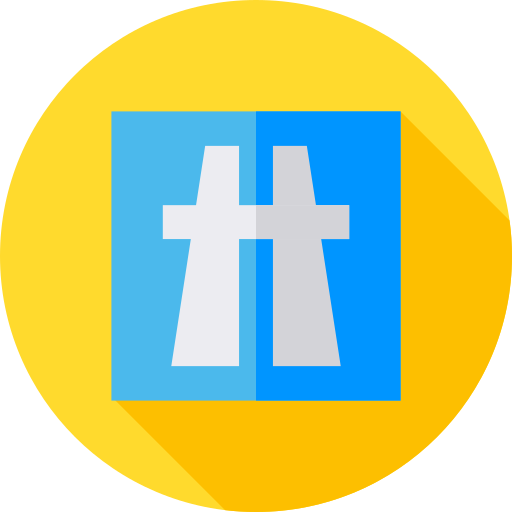 Motorway Flat Circular Flat icon