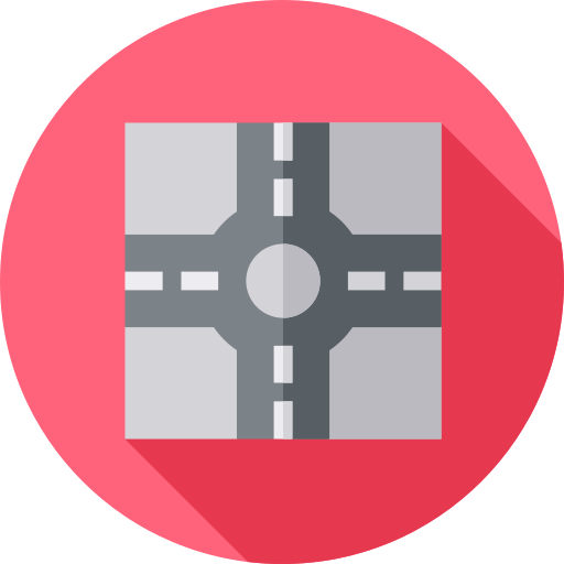 Road Flat Circular Flat icon