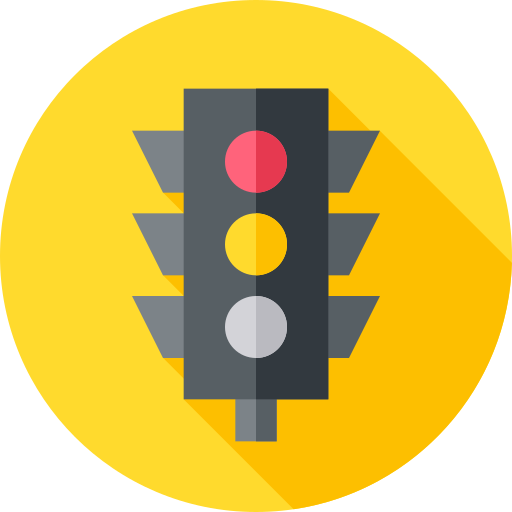 Traffic light Flat Circular Flat icon