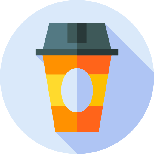 Café Flat Circular Flat icono