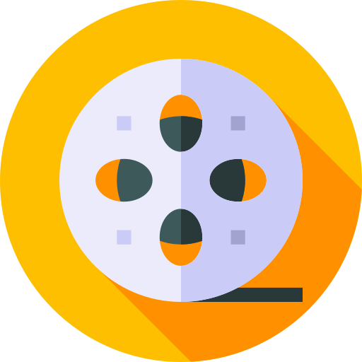 Rollo de película Flat Circular Flat icono