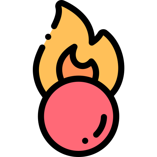 火の玉 Detailed Rounded Lineal color icon