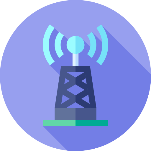 antenne Flat Circular Flat icon