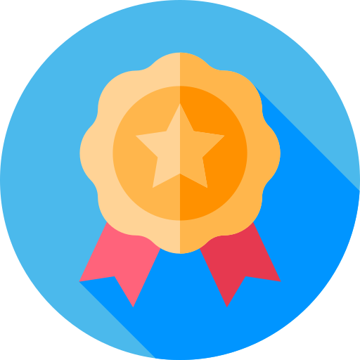 Medalla Flat Circular Flat icono