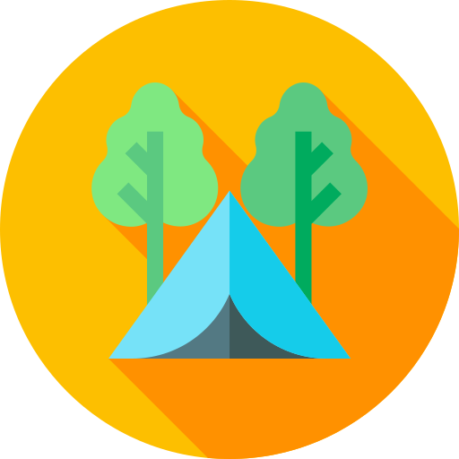 camping Flat Circular Flat icoon