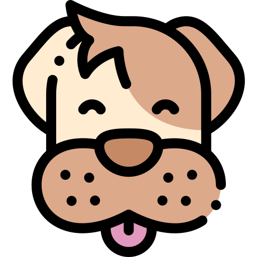 Dog Detailed Rounded Lineal color icon