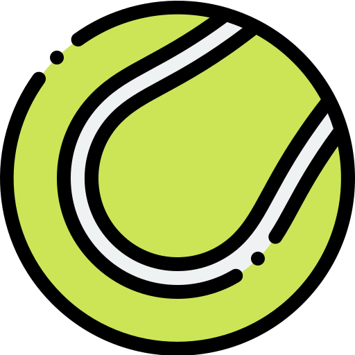 tennis ball Detailed Rounded Lineal color icon
