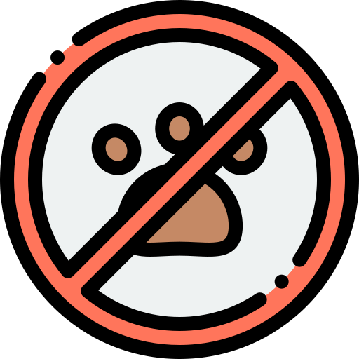 No pets Detailed Rounded Lineal color icon