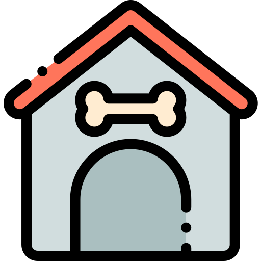 Dog house Detailed Rounded Lineal color icon
