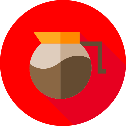 커피 포트 Flat Circular Flat icon