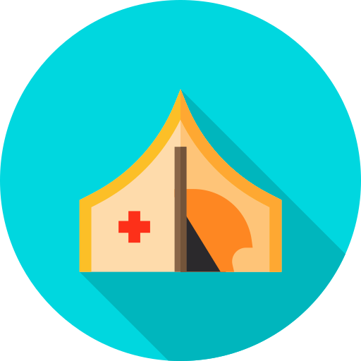 Red cross Flat Circular Flat icon