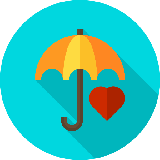 Umbrella Flat Circular Flat icon