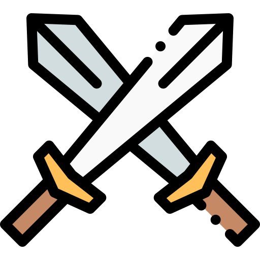 Swords Detailed Rounded Lineal color icon