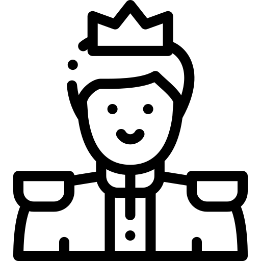 roi Detailed Rounded Lineal Icône