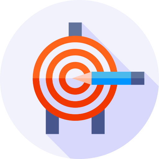 Goal Flat Circular Flat icon