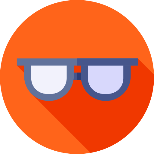Glasses Flat Circular Flat icon