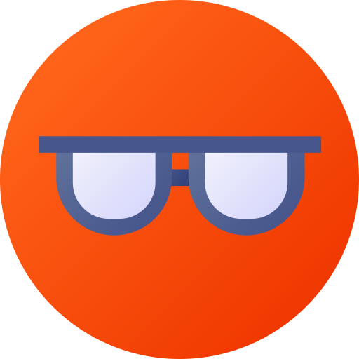 occhiali Flat Circular Gradient icona