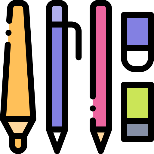 Stationery Detailed Rounded Lineal color icon