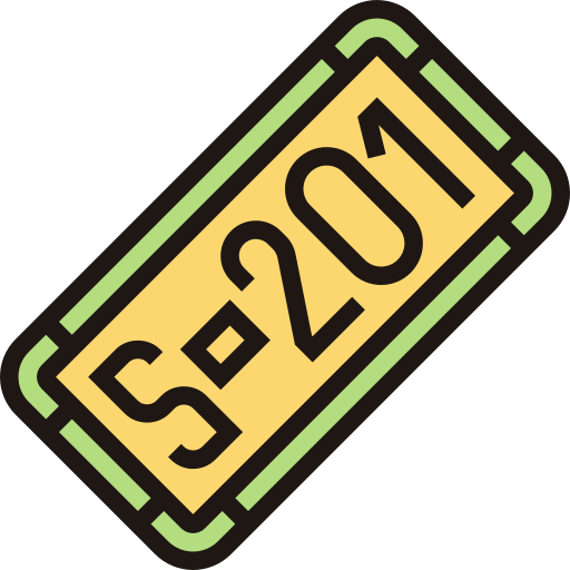 License plate Meticulous Lineal Color icon