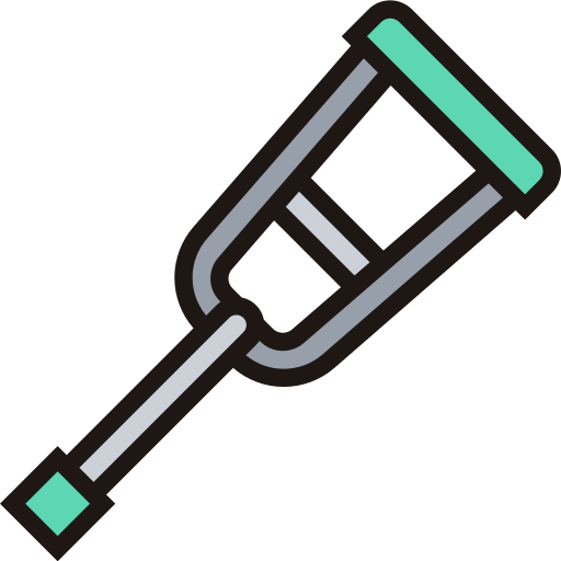 Crutches Meticulous Lineal Color icon