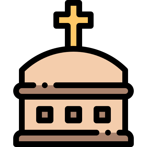 棺 Detailed Rounded Lineal color icon
