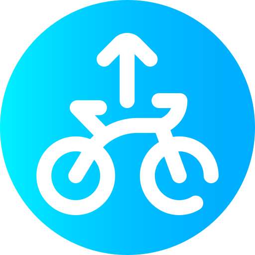 fietspad Super Basic Omission Circular icoon