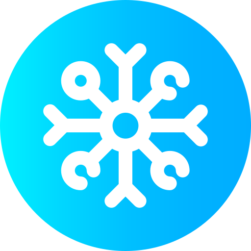 sneeuwvlok Super Basic Omission Circular icoon