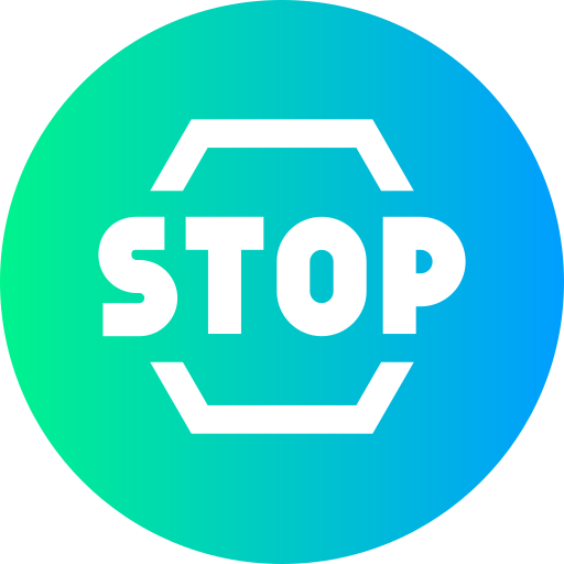 panneau stop Super Basic Straight Circular Icône