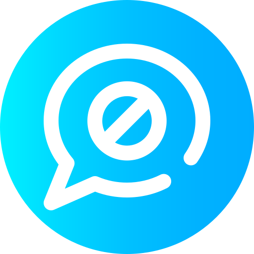 Bloquear chat Super Basic Omission Circular icono