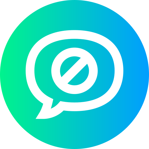 Bloquear chat Super Basic Straight Circular icono
