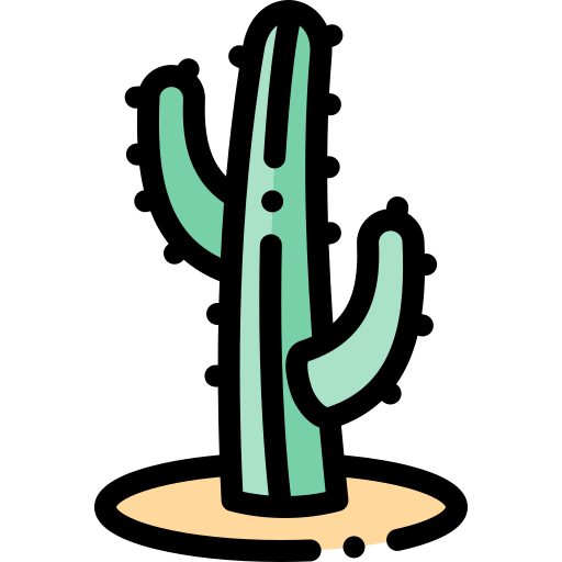 Cactus Detailed Rounded Lineal color icon