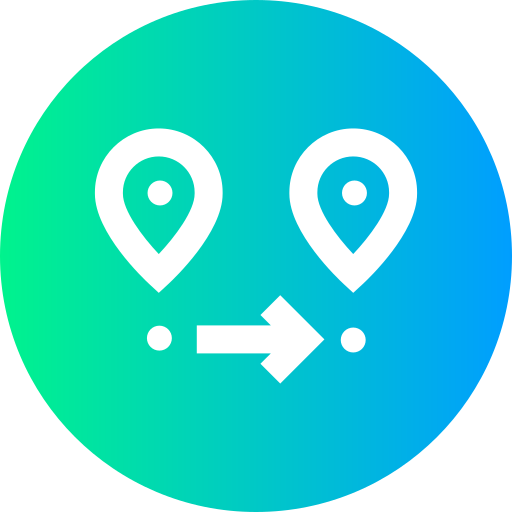 route Super Basic Straight Circular icoon