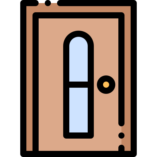 ドア Detailed Rounded Lineal color icon