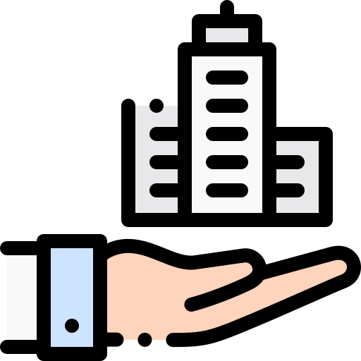 부동산 Detailed Rounded Lineal color icon