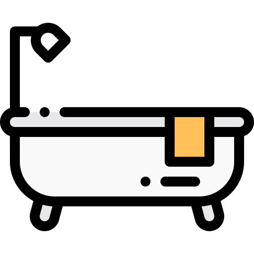 목욕통 Detailed Rounded Lineal color icon