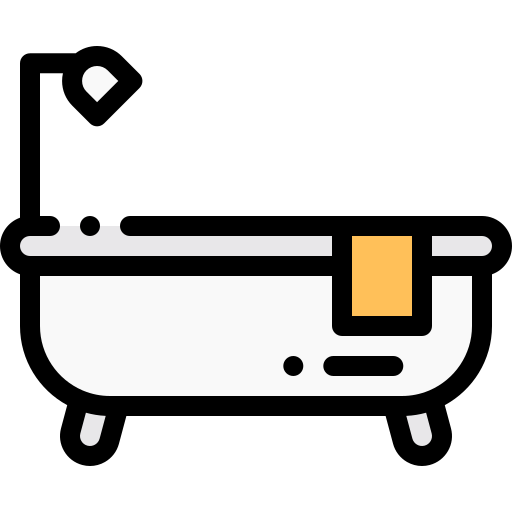 Bathtub Detailed Rounded Lineal color icon