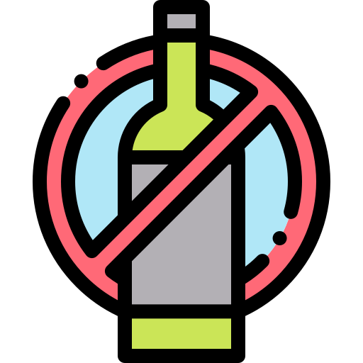 No alcohol Detailed Rounded Lineal color icon