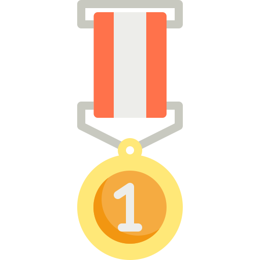 Medalla de oro Special Flat icono