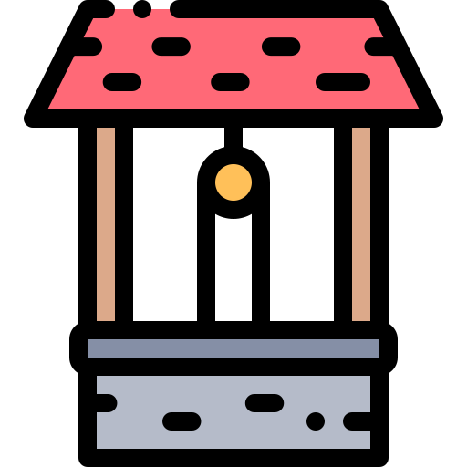 井戸 Detailed Rounded Lineal color icon